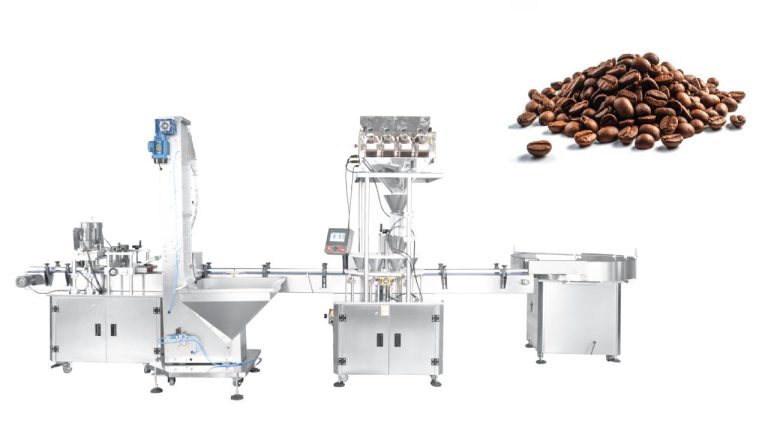 Coffee beans filling and sealing packaging equipment