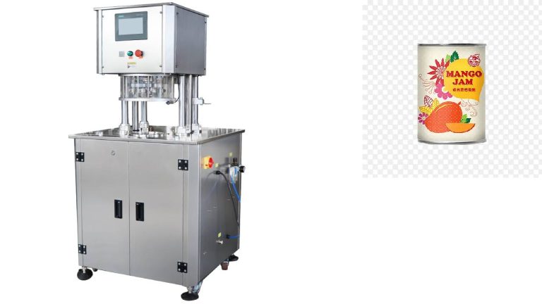 Semi vacuum nitrogen flushing Can seaming machine for mango jam